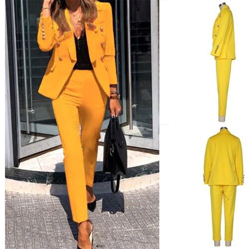 Sexy Fashion Women Suits Custom Made Shawl Lapel Slim Fit Blazer Double Breasted Streetwear Casual Daily Jacket 2 Piece