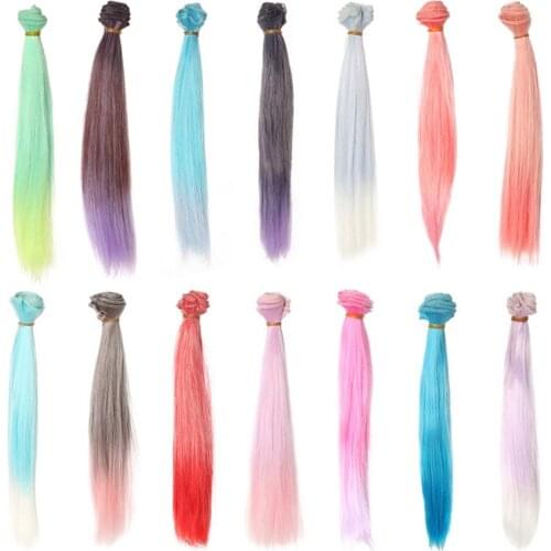 10PCS/LOT Wholesale 25CM DIY Straight BJD Wig Hair Accessories For Dolls Hair BJD