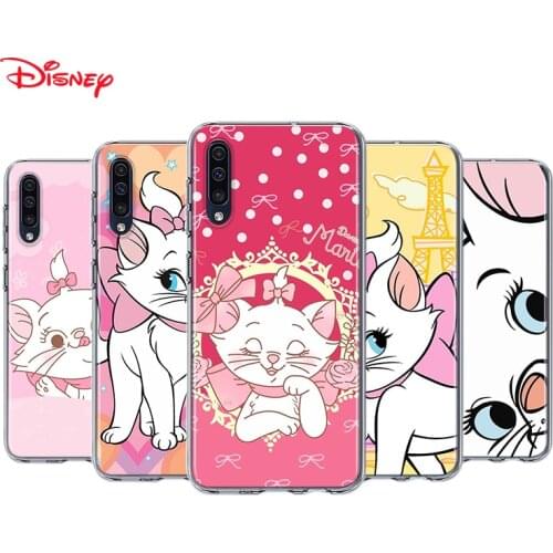 Silicone Cover Cartoon Pink Marie Cat For Samsung Galaxy A90 A80 A70 A70S A60 A50 A40 A30S A20S A20E A10 A10E Phone Case