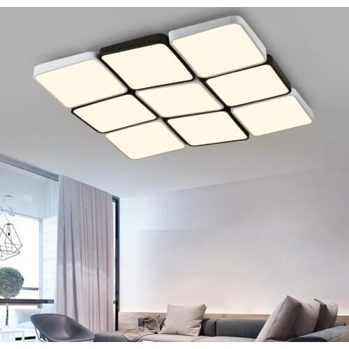 LED remote control lamps ultra-thin living room Ceiling lights square rectangle cube bedroom study lighting