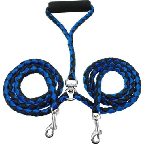 Pet Products Dog Collar Durable No-Tangle Double Dog Lead Leash Coupler for 2 Dogs Personalized Collars Dog Supplies harness