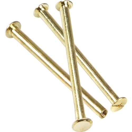 10pcs M5*60 Plated Copper Account Screw Rivet /Book Screw / Album Sample Book Docking Cook Pin M5 Hardware