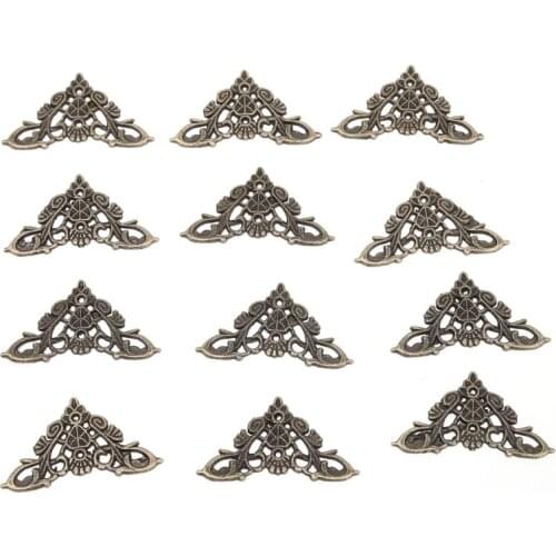 12x Antique Bronze Decorative Jewelry Gift Box Album Feet Leg Corner Protector