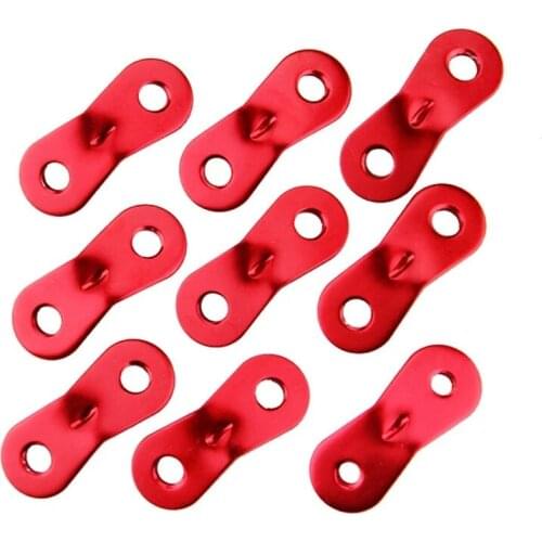 6pcs Outdoor Tent Wind Rope Buckle Aluminum Alloy 2 Hole Guyline Adjuster Cord Hook Rope Buckle Camping Equipment