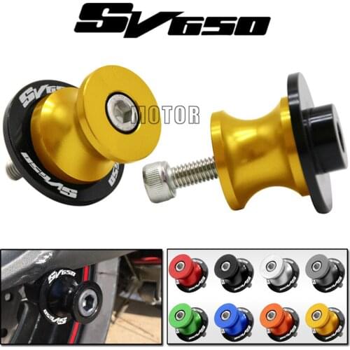 8MM For Suzuki SV650 SV650S SV1000 SV1000S All Year Swingarm Sliders Spools CNC Motorbike Rear Stand Screws Slider SV 650 1000 S
