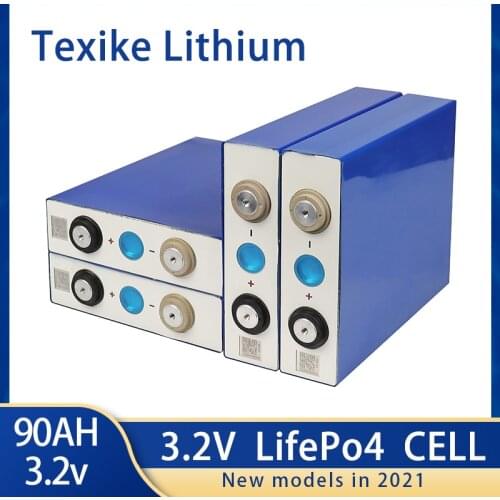 New 3.2V 90Ah LiFePO4 battery Lithium iron phospha Large capacity Solar Can make Boat battery Car batteriy EU US tax free
