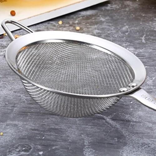 Stainless Steel Filter Spoon Colander Spoon Food Oil Filter Grid Scoop Fine Mesh Kitchen Skimmer Oil-Frying Cooking Accessories