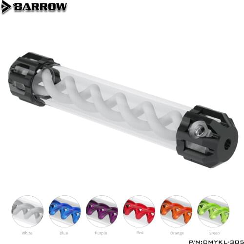 Barrow water cooling kits CMYKL-305, Composite Type Virus-T Reservoirs Aluminum Alloy Cover+Acrylic Body Multiple Color Spiral