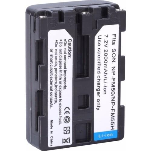Probty 1Pcs NP-FM50 FM50 FM55H Rechargeable Camera Battery For Sony Alpha A100 DSLR-A100 A100K CCD-TRV408 DCR-PC105 2000mAh