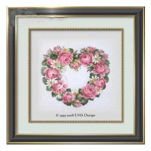 FREE delivery Top Quality Hot Selling Lovely Counted Cross Stitch kit Pink Rose Roses Red Roses Heart