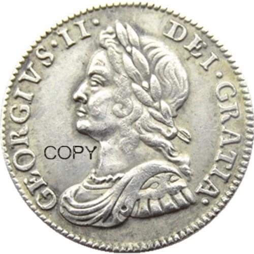 Great Britain 4 Pence 1735 Silver Plated Copy coins