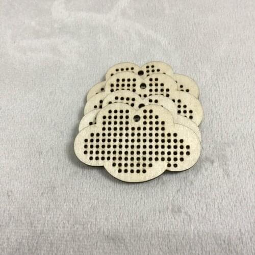 Lasercut diy wood cloud Cross Stitch Pendant christmas decoration