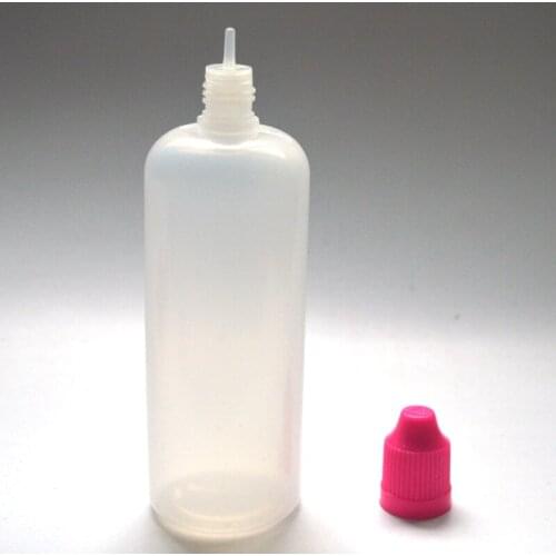 10pcs Refillable Soft PE 120ml Plastic Dropper Bottle Eye E Liquid Empty Bottles With Childproof Cap Vial
