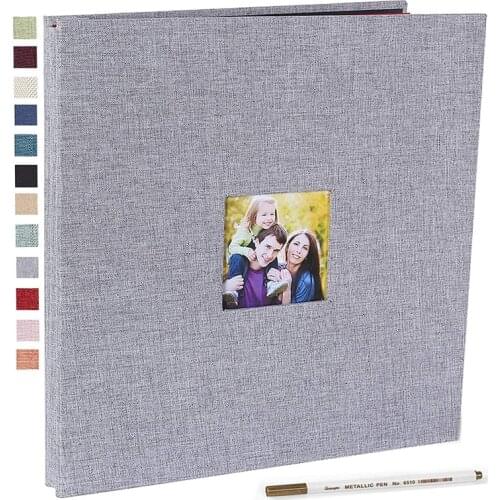 16 Inch linen Cover Albums Handmade Loose Leaf Pasted Photo Album Personalized Baby Lovers DIY Wedding Memorial Photo Album