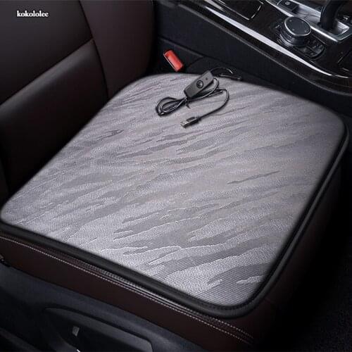 KOKOLOLEE 12V Heated car seat cover for Fiat all model Linea Bravo Ottimo Viaggio punto Perla palio Weekend Winter Pad Cushions