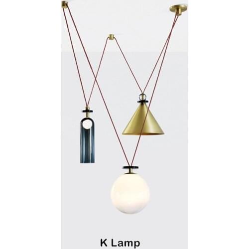 Creative Denmark Design Pulley Chandelier Retro Art Bottle Dining Room Living Room Led Hanging Lighting Fixtures Free Shipping