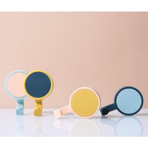 360 Rotate Non-Marking Punch-Free Hook Self-Adhesive Hook Wall Door Clothing Hanger Key Debris Hook Bathroom Kitchen Sticky Rack