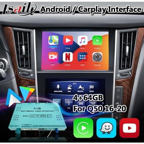Lsailt Android Multimedia Video Interface for Infiniti Q50 Q60 2016-2020 year with 32GB ROM T7 CPU GPS Navigation