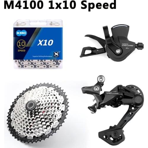 1x10 Speed Shimano Deore RD-M4120 Derailleurs SL-4100 Shifter Lever KMC X10 HG95 Chain 36/40/42/46/50T 10S Cassette 10v Groupset