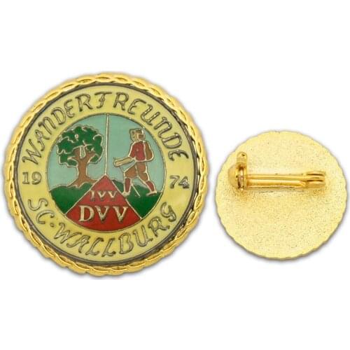 Custom logo wholesale metal badge craft 3D round shape pin badge with manufacturers gift