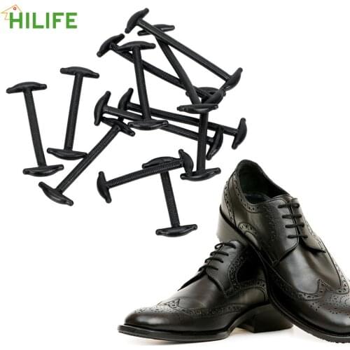 Multifunctional Elastic Shoe String Fashion Lazy silicone laces Leather Shoes Elastic Silicone Shoe Lace 12Pcs/Set