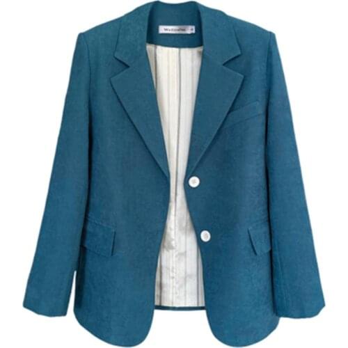 Fashion Blazers Women Blazers jacket Spring New high quality Loose British style long casual suit women Blazers Female coat