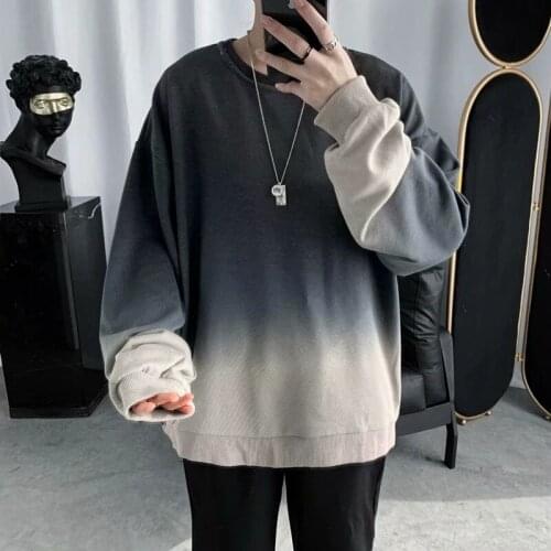 Mens T-shirt Casual Hip Hop Printed Shirt Spring High Street Top Long Sleeve T-shirt O Neck Casual Top and T-shirt