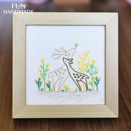 Set / DIY Embroidery Kit Flower Cartoon Animal Cross Stitch Handmade For Beginners Childrens Hand Crafts Decor Gift