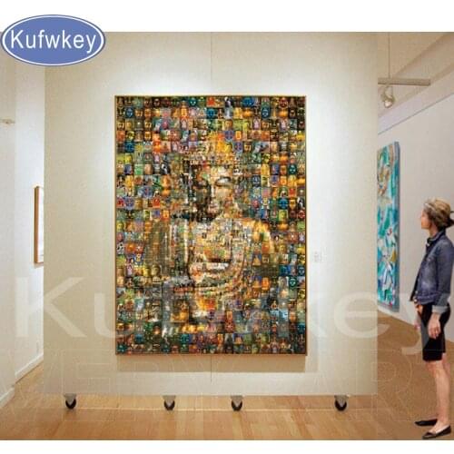Mosaic kits Rubiks Cube Diamond Painting buddha cross-stitch pattern diamond embroidery budda portrait full picture pastes