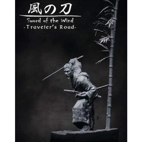 New Unassembled 1/24 75mm Sword of the Wind soldier ancient 75mm Resin Kit DIY Toys Unpainted resin model