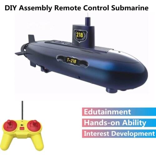 Popular Science Interest Develope RC Submarine Model Interaction Education Puzzle Hands-on Ability DIY Electric Childrens RC Toy