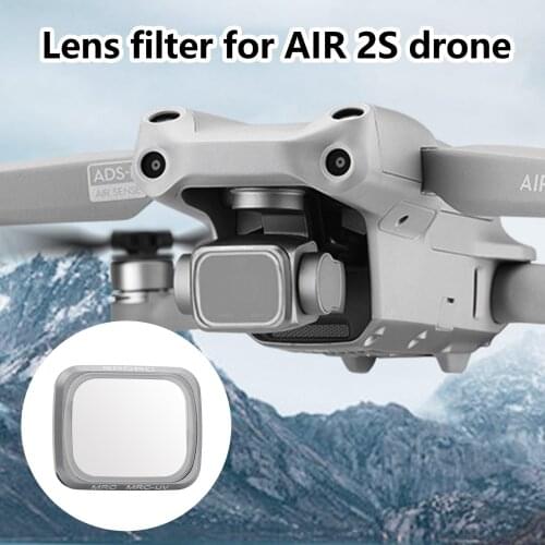 SUNNYLIFE Portable Multi-Layer Coating Gimbal Camera UV Lens Filter Protector Set for DJI Mavic Air 2S Drone Accessories