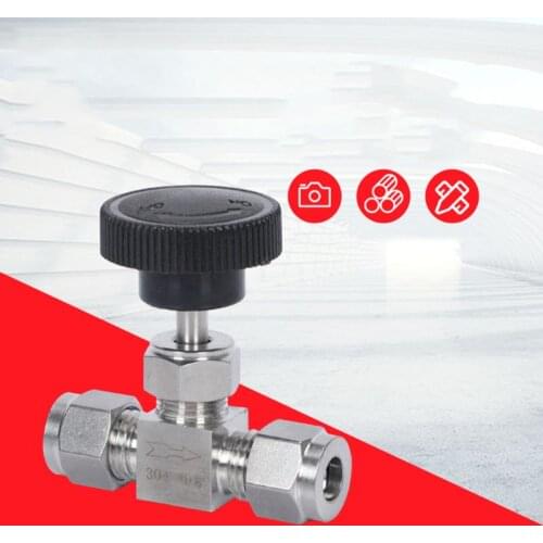 Adjustable Needle Valve OD 3 4 6 8 10 12mm 3/8" 1/2'' Inch Tube Kitchen Shut Off Compression Switch Fifing 304 Acid Set Faucet