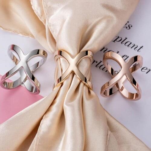 Scarves Buckle Holder Cross Scarf Clip X Shape Metal Brooches Shawl Brooch Beautiful Trendy Cross Alloy Shawl Buckle for Girl