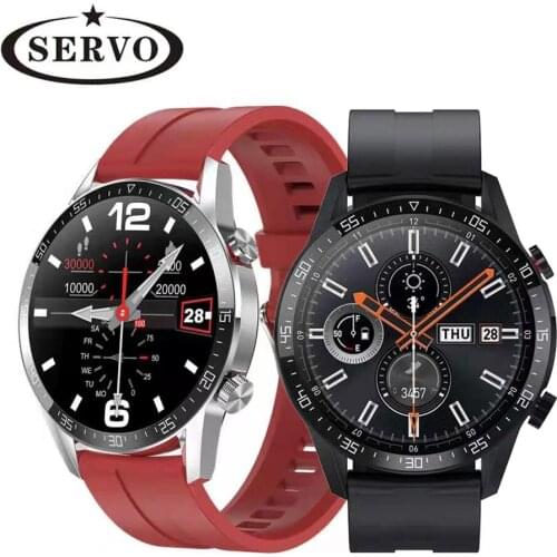 SERVO Waterproof Bluetooth call Smartwatch Sprots Fitness ECG Heart Rate 1.36 ” 390*390px HD Screen Mens Smart Watches For IOS