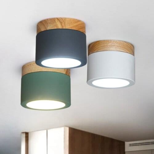 Modern Minimalist Morandi Color Led Downlight Ceiling Type Non-opening Home Living Room Bedroom Hotel Corridor Aisle Lamps