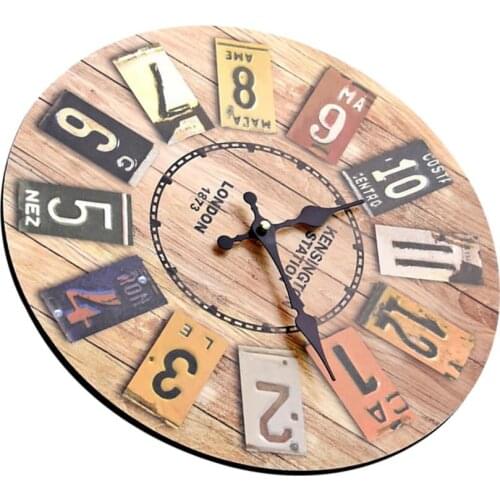 Vintage Wooden Wall Clock Retro Styled Analog Wall Clock Home Bedroom Living Room Decoration For Kids Children