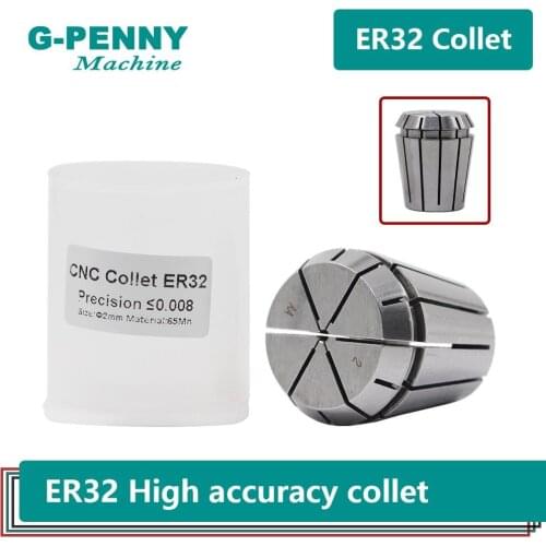High Accuracy! ER32 spindle collet 21pcs precision less than 0.008mm size 2 to 20mm for CNC milling lathe tool spindle motor