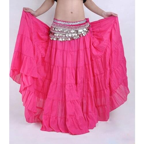 16 Colors Tribal Belly Dance Performance Women Gypsy Dance Full Circle Linen Skirt Women Belly Dance Gypsy Skirts