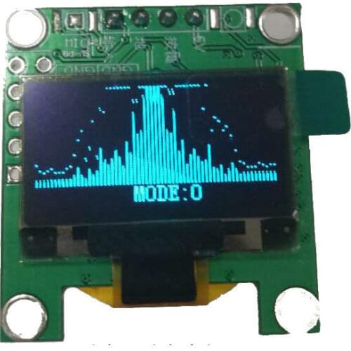 0.96" OLED Music Spectrum Display Analyzer Audio Level Indicator rhythm VU METER 8 modes LED for MP3 PC Amplifier DC 3.3-5V