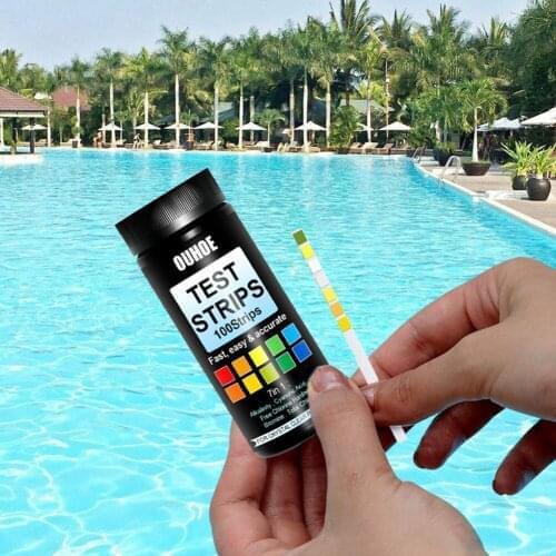 100Pcs 7 In 1 Aquarium Fish Tank Water Tropical Test Strips Swimming Pool Water PH Test Hardness Test Paper