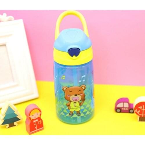 430ML Infant Toddler Learning Drinking Cup Children Cartoon Portable Cold Kettle Baby Drinking Water Bottle