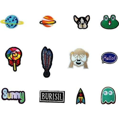 Fashion Cartoon Hot melt adhesive Iron no patch Embroidery DIY Sewing Badges Decoration Clothing Accessories 5~20pcs for sale