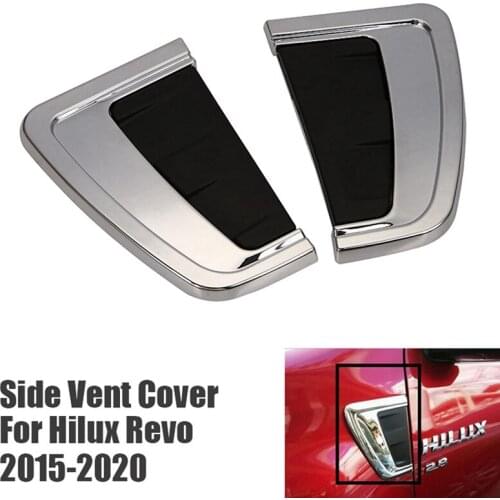 ABS Side Vent Simulator Matte Trim Side Marker Cover Decorative Trim for Toyota Hilux Revo SR5 Rocco Hi-Lift 2015-2020