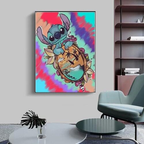 Diamond Painting Cute Stitch Disney Cartoons Dot Diamond Mosaic Cross Stitch Home Decorative Casual Interactive Gift Dropship