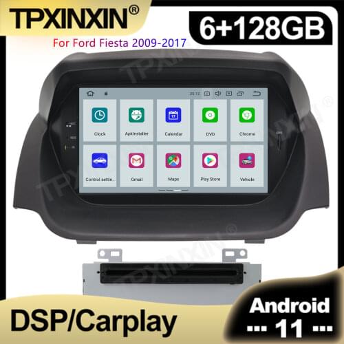 Android 10.0 PX6 Car Radio For Ford Fiesta 2013 - 2016 Multimedia Video Recoder Player Navigation GPS Accessories Auto 2din dvd