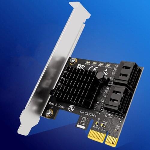 Chia Mining PCIe SATA 4 Ports 6G SATA III 3.0 Controller Card Non Raid PCI Express 3.0 x1 Gen3 Expansion Card SATA PCI-E Adapter