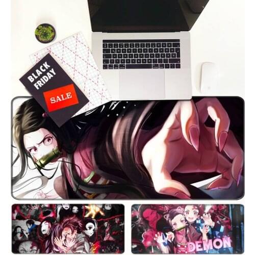 Demon Slayer pad mouse computer gamer mouse pad 900x400x3mm padmouse Agatsuma Zenitsu mousepad ergonomic gadget office desk mats