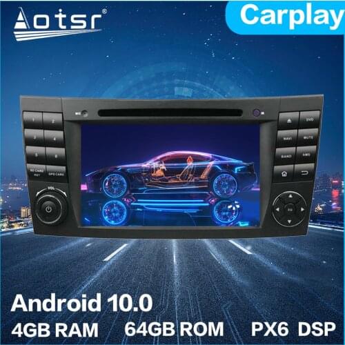 For Benz W211 W219 W463 Android 10 Car Multimedia DVD Player PX6 4G+64GB Auto GPS Navigation Stereo Radio DSP Carplay WIFI BT