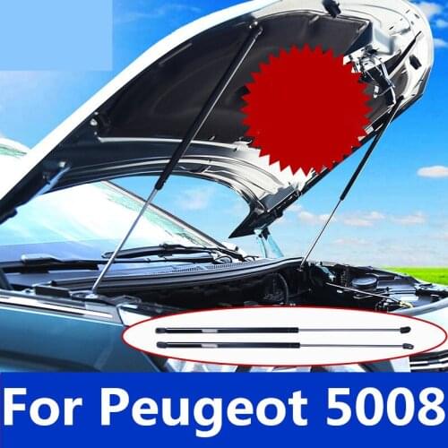 For Peugeot 5008 High-quality front hood Engine cover Hydraulic rod Strut spring shock Bars bracket decoration Auto Accessories